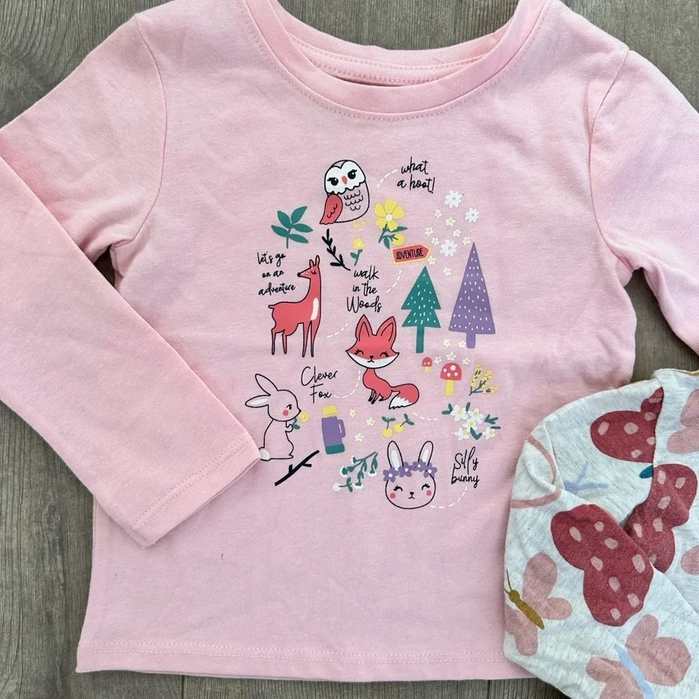 Carter’s  romper tutu shirt & members mark shirt girls size 18 months Euc